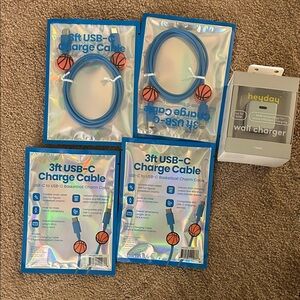 USB-C chargers and wall charger